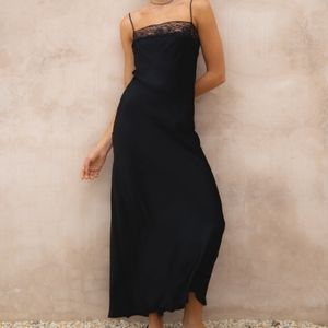 VRG GRL Nightfall bias cut maxi dress